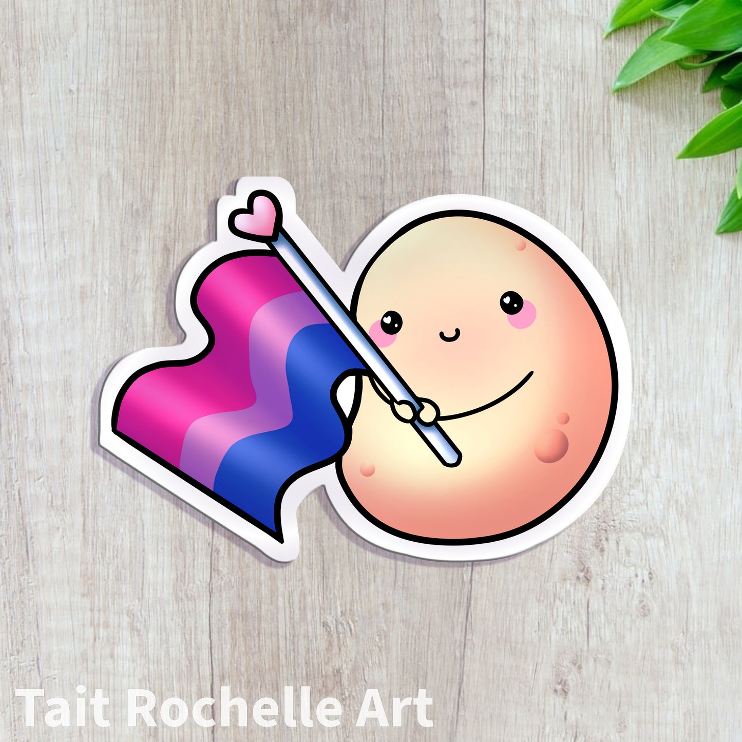 Bisexual Potaito Holographic Sticker