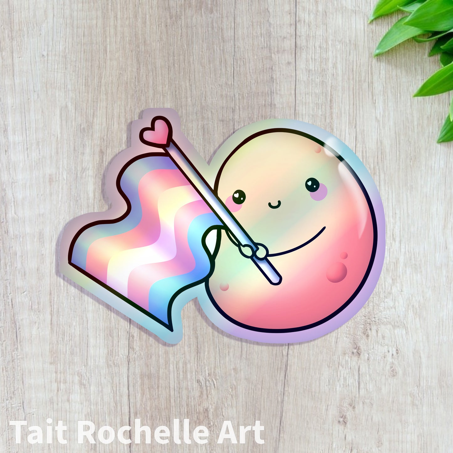 Transgender Potaito Holographic Sticker
