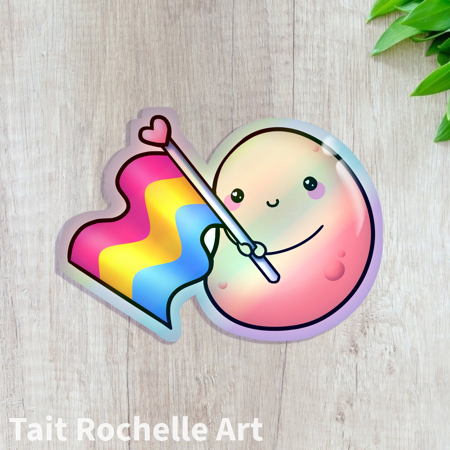 Pansexual Potaito Holographic Sticker