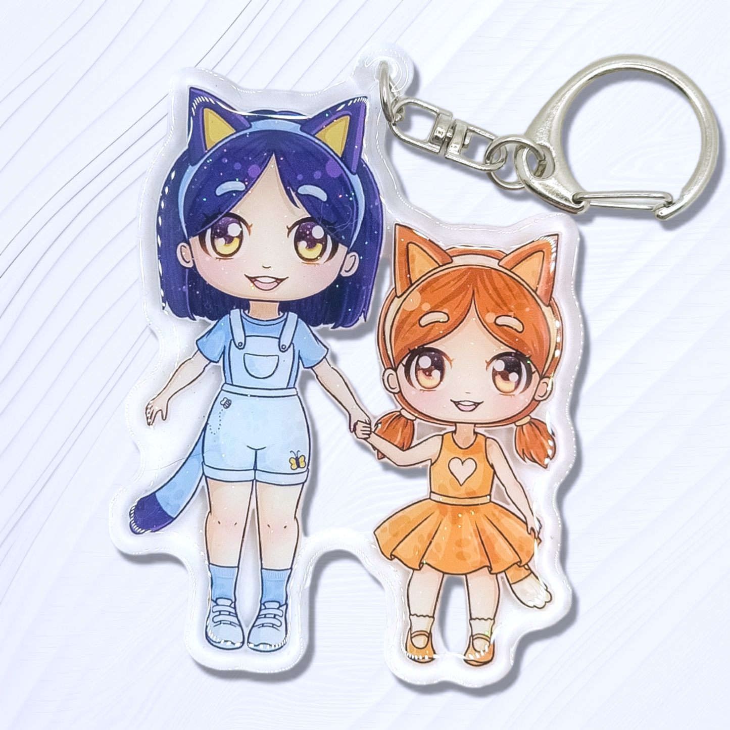 Human Bluey & Bingo Acrylic Charms
