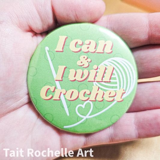 I Can & I Will Crochet Badge