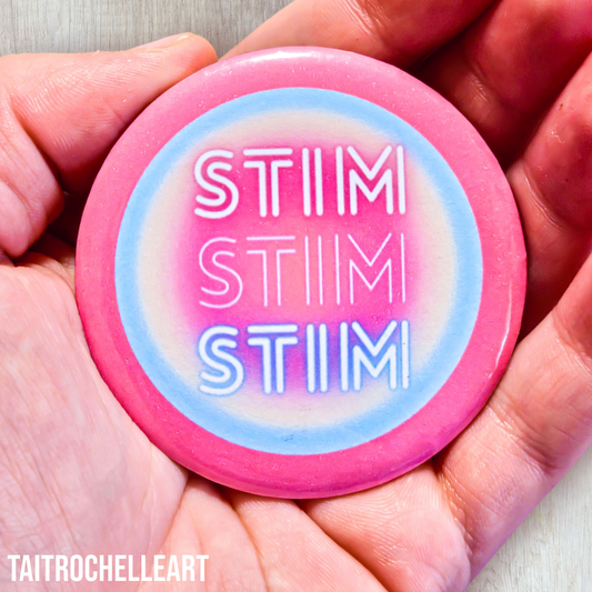 Stim Stim Stim Badge - Pink